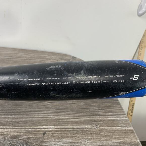 Easton SL14S400 Baseball Bat 30" 22 oz 2 5/8" -8 Aircraft Alloy Blue Used - Picture 6 of 8